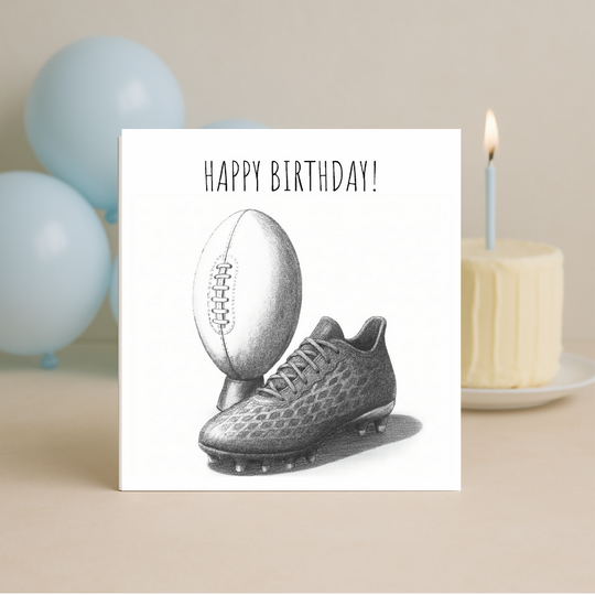 Happy Birthday Rugby Card