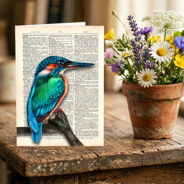 The Patient Kingfisher - A5 Greeting Card
