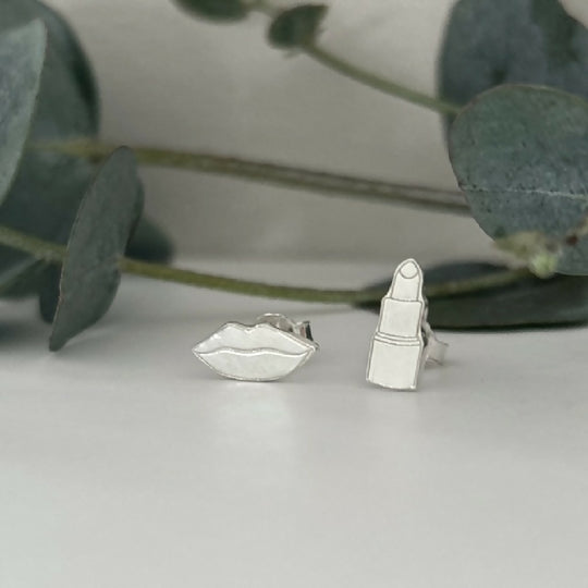Silver Lippy Studs