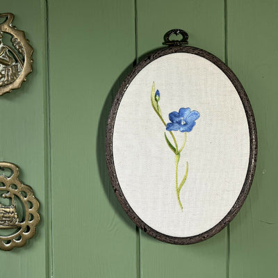 Flax Flower Silk Shading Embroidery Kit
