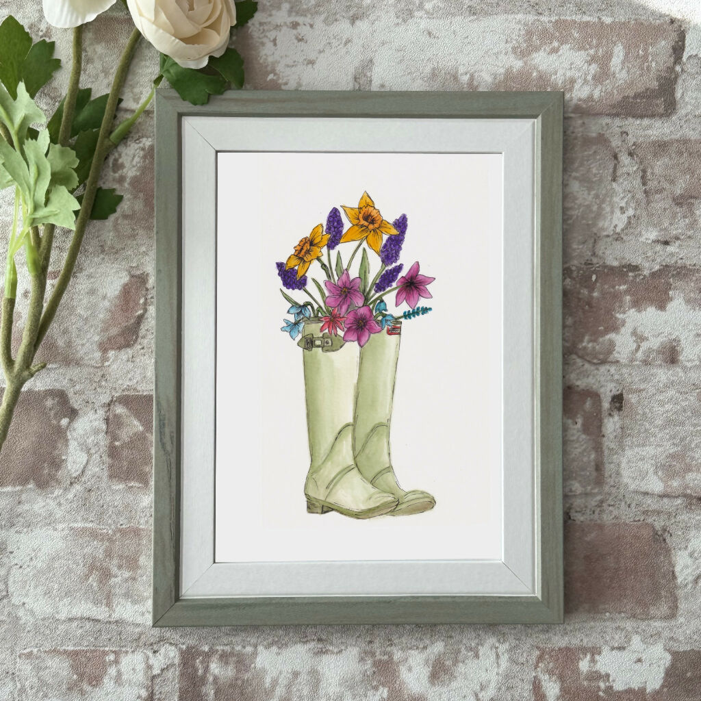 Spring Wellies Print