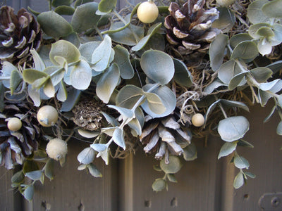 Eucalyptus and Frosted Snowberry Wreath