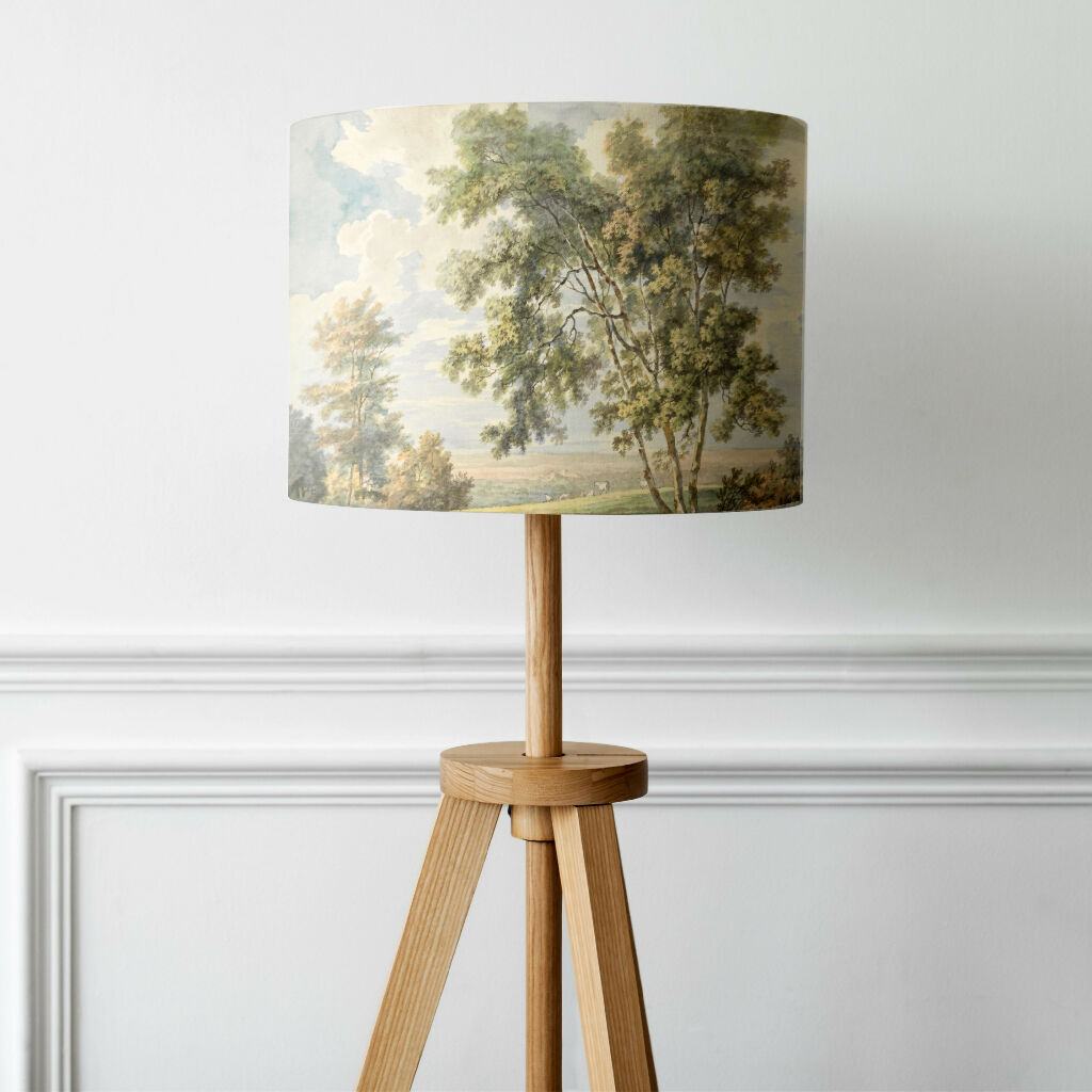 wtaercolour fine art landscape lampshade