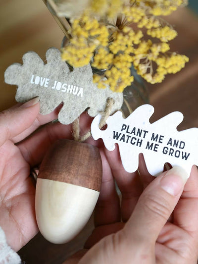 'Thanks for Helping Me Grow' Wooden Acorn Teacher Gift