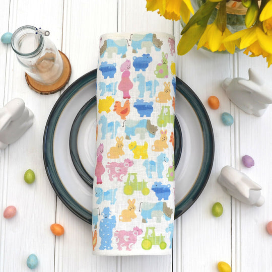 Easter Farmyard Linen Napkins