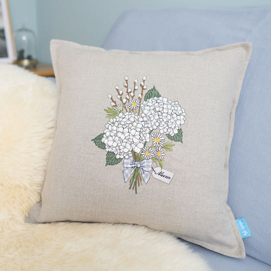 Personalised New Mum/New Beginnings Bouquet Cushion
