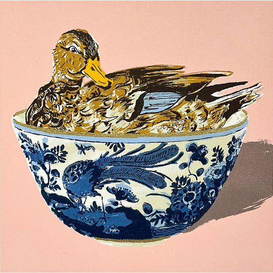 'Peeking Duck' Handpulled Limited Edition Screenprint