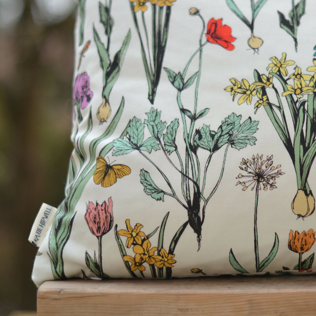 Pressed Flowers Spring Scatter Cushion