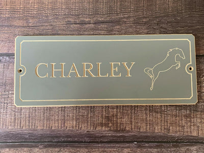 Wooden Engraved Stable Name Plaque