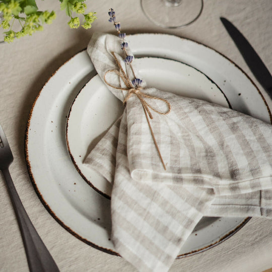 Striped Linen Napkins