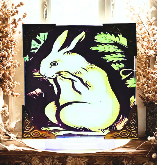 The Pugin Rabbit - Stained Glass Effect Tile