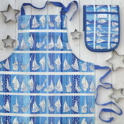 Personalised 'Sailing' Cotton Adults Apron