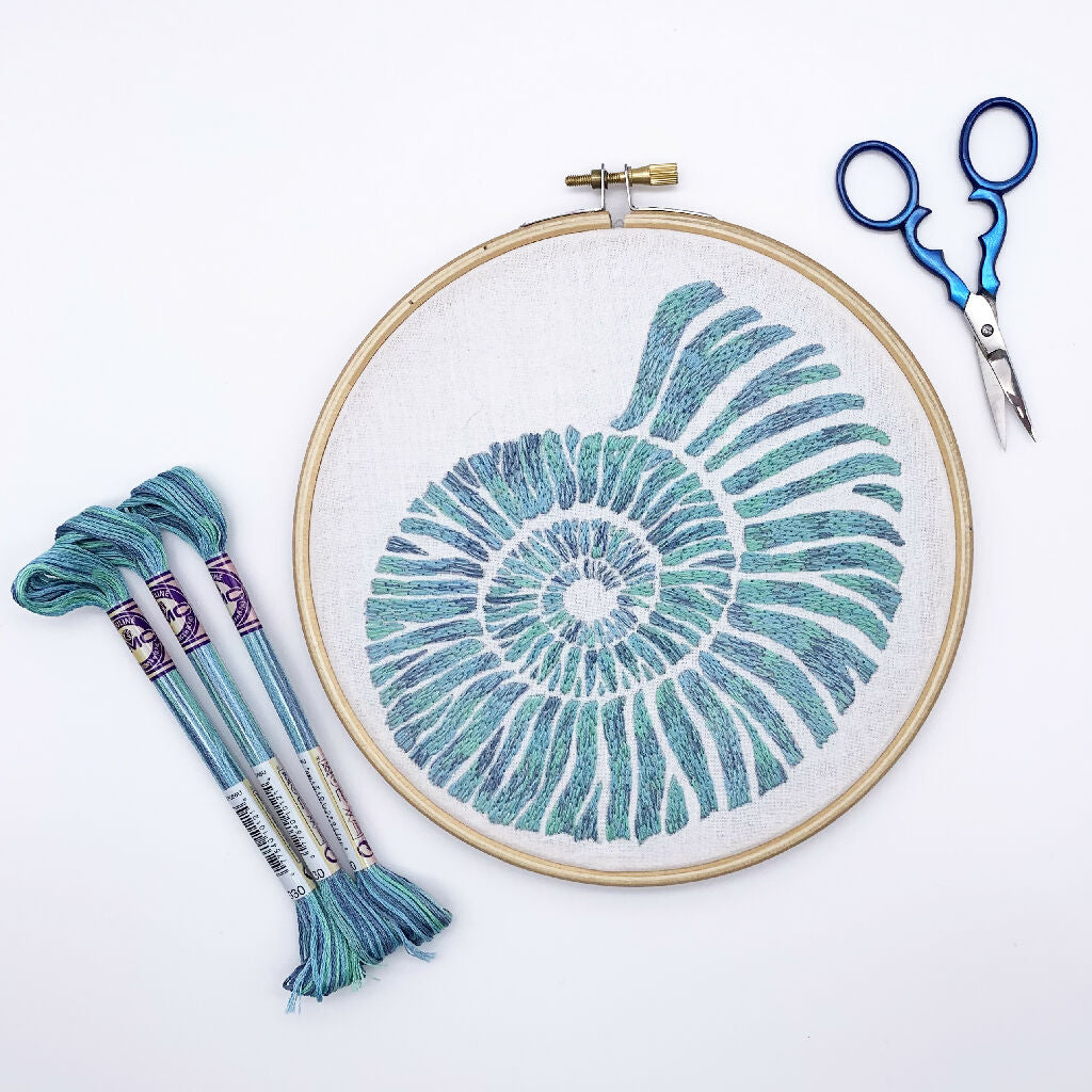 Ammonite Shell Hand Embroidery Kit | Country Living Marketplace