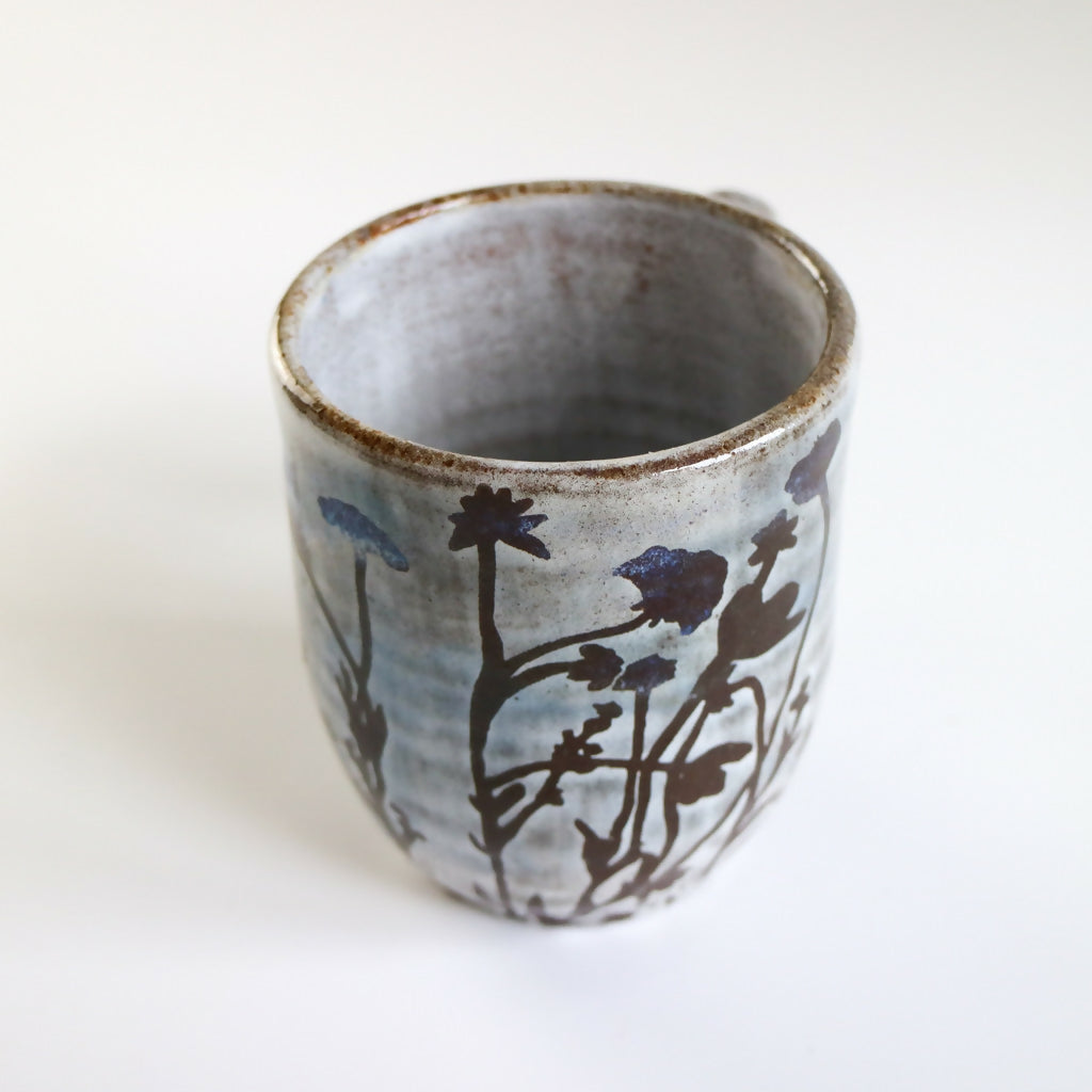 Stoneware Mug in Botanical Design