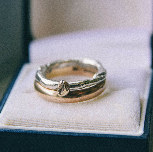 Golden Nugget Stacking Ring