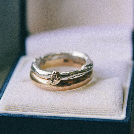 Golden Nugget Stacking Ring