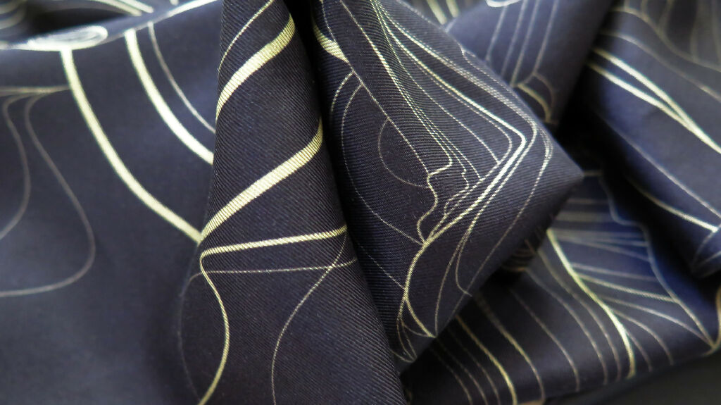 Moon Rising | Aquarius Collection. Hand Rolled Silk Square