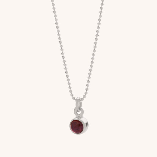 Gem Dot Birthstone Necklace January