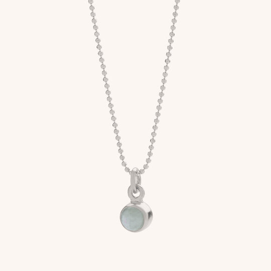 Gem Dot Birthstone Necklace March