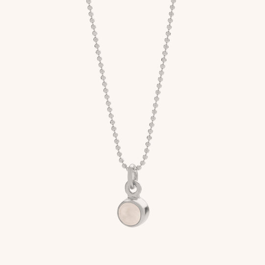 Gem Dot Birthstone Necklace April