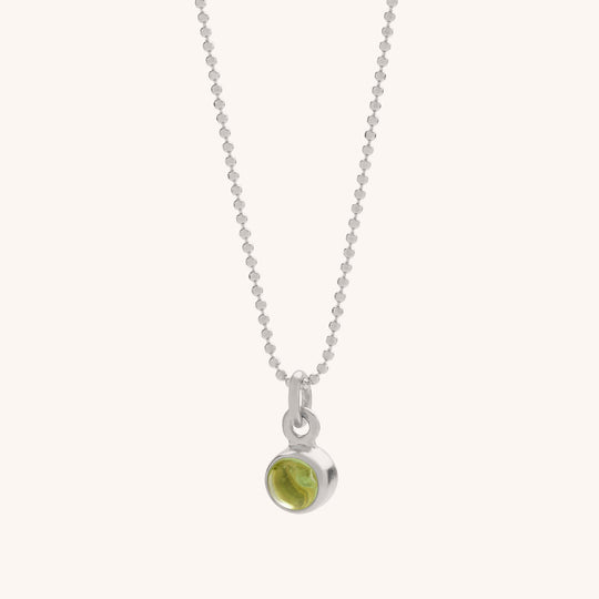 Gem Dot Birthstone Necklace August