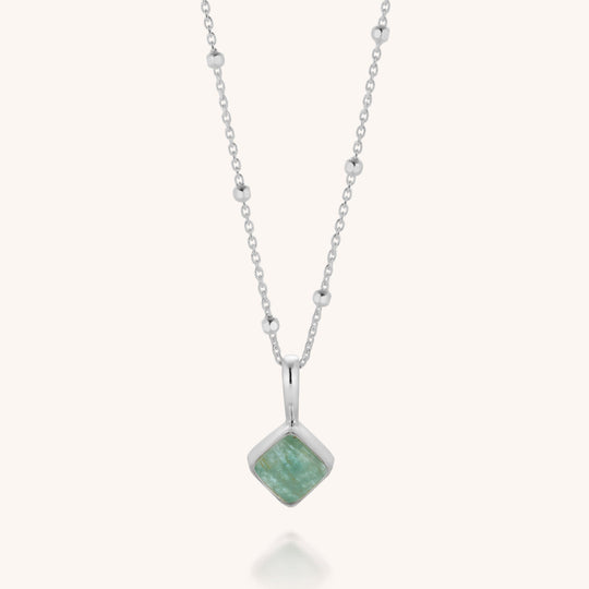 Diamond Birthstone Necklace March