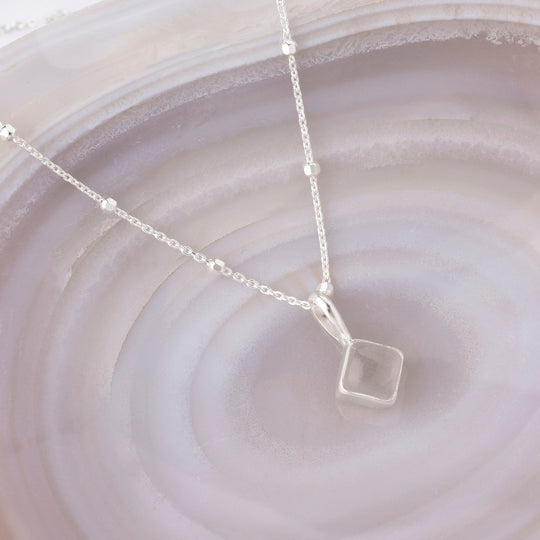 Diamond April Birthstone Necklace