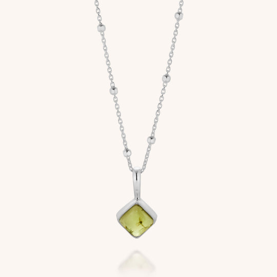Diamond Birthstone Necklace August