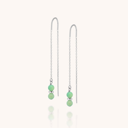 Chrysoprase Fall Earrings Birthstone May