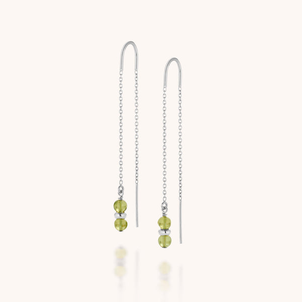 Peridot Fall Earrings Birthstone August
