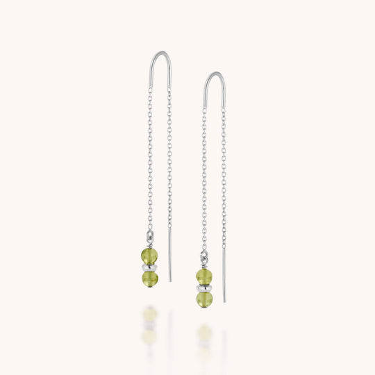 Peridot Fall Earrings Birthstone August