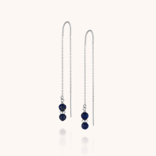 Lapis Fall Earrings Birthstone September