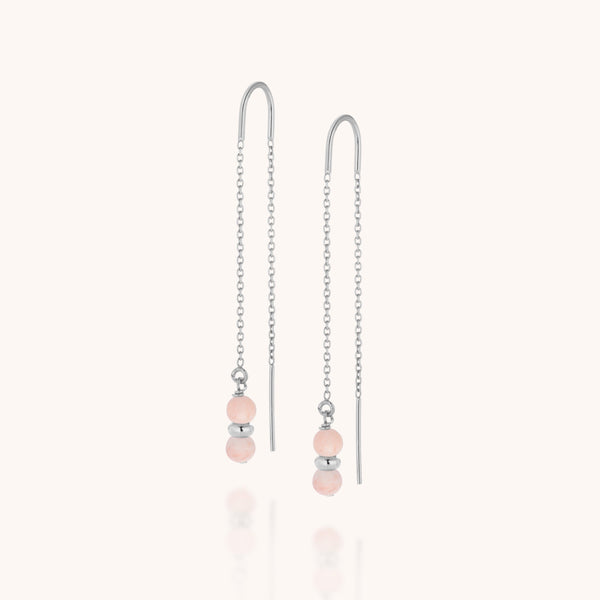 Pink Opal Fall Earrings Birthstone October