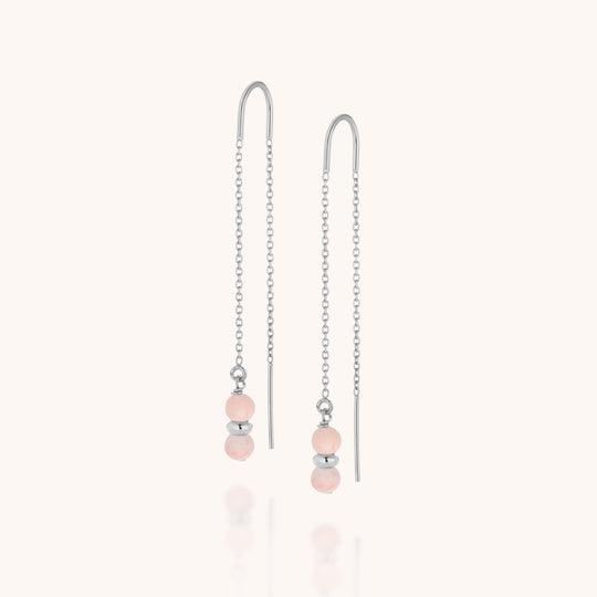 Pink Opal Fall Earrings Birthstone October