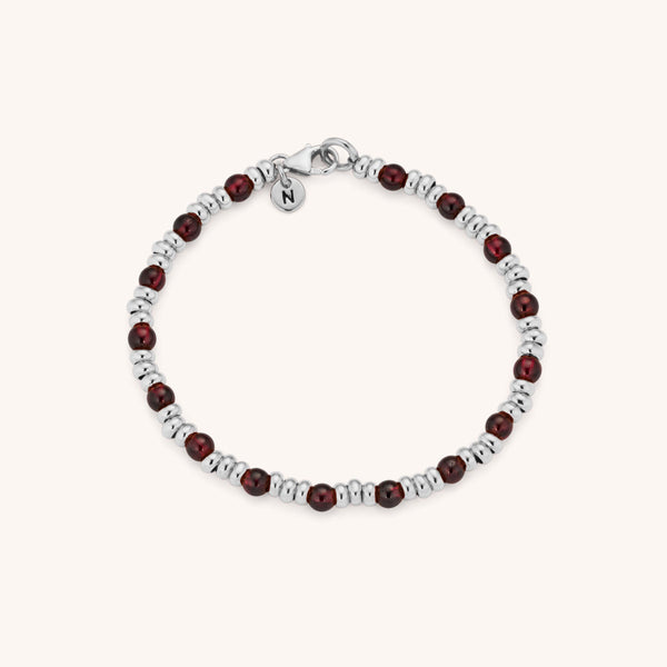 Garnet Gem Birthstone Bracelet January