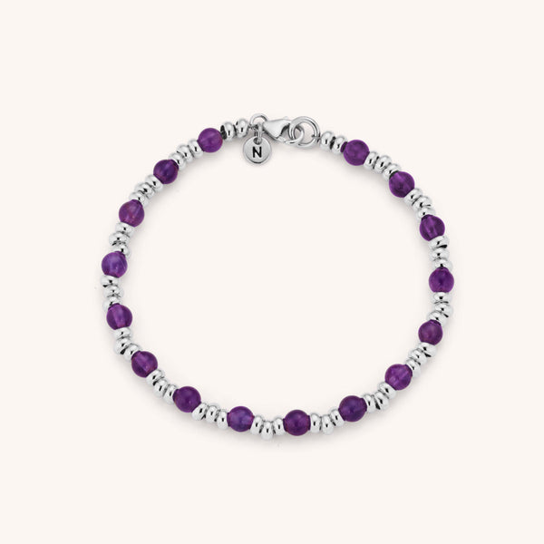 Amethyst Gem Birthstone Bracelet February