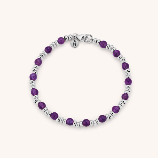 Amethyst Gem Birthstone Bracelet February