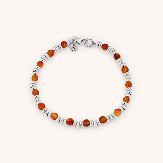 Carnelian Gem Birthstone Bracelet July