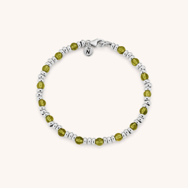 Peridot Gem Birthstone Bracelet August