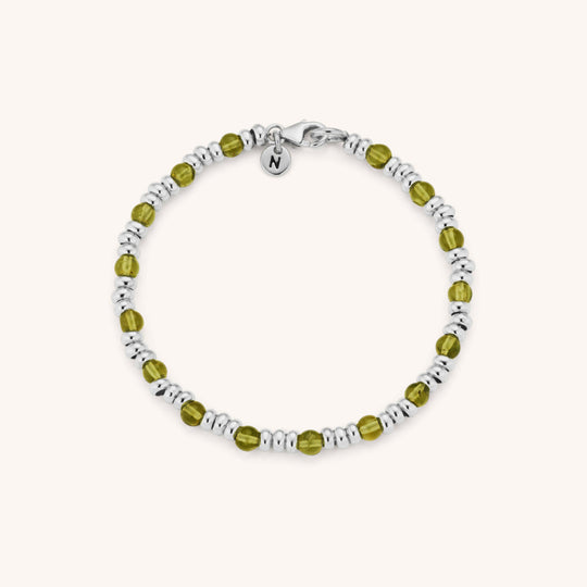Peridot Gem Birthstone Bracelet August