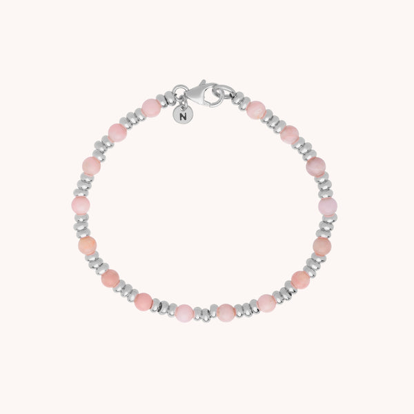 Pink Opal Gem Birthstone Bracelet October