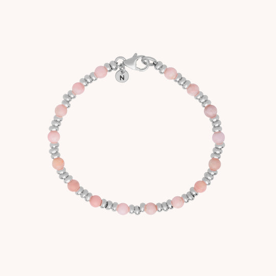 Pink Opal Gem Birthstone Bracelet October