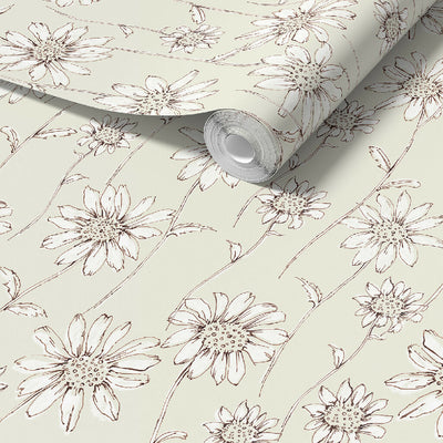 Caya Floral-Milk-White-Eco-Wallpaper-Seed-Home-Designs