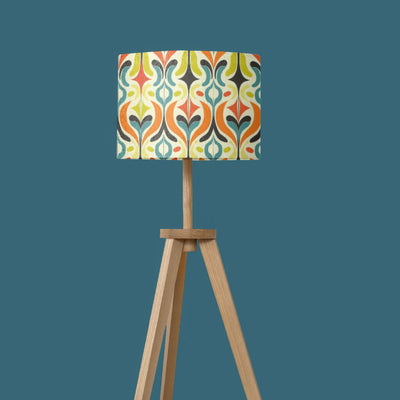 bold funky retro pattern lampshade colourful