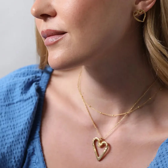 Hammered Heart Pendant