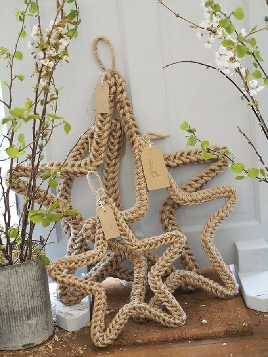 65cm Jute Star door wreath