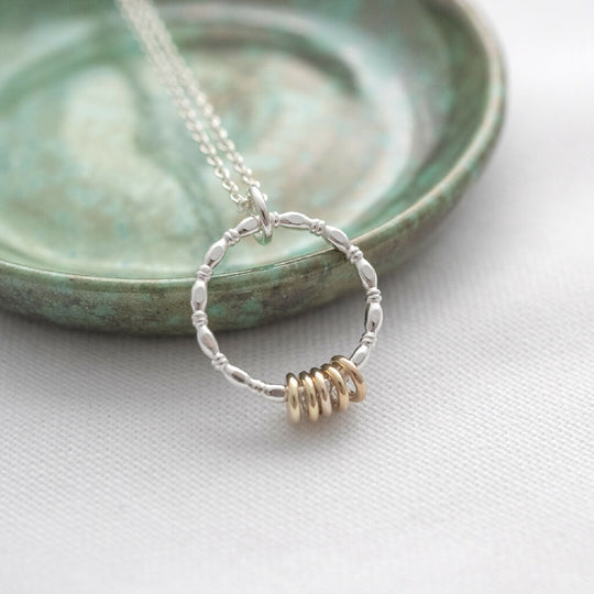50th Gold & Silver Ring Necklace