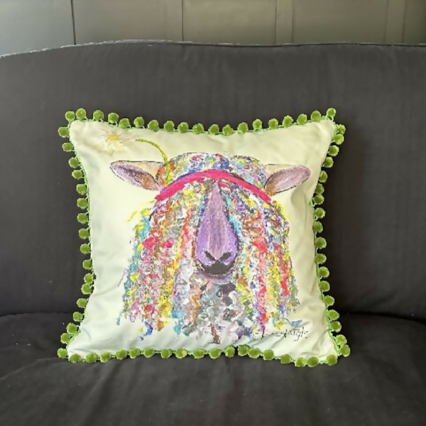 Hippie Longwool Sheep Cushion