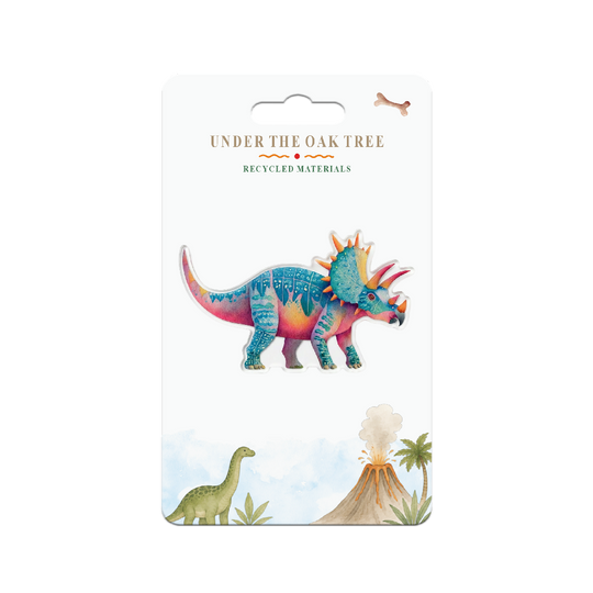 Badge - Dinosaur Triceratops Natural History Brooch Gift
