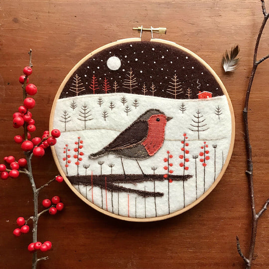 Robin Appliqué and Embroidery Kit